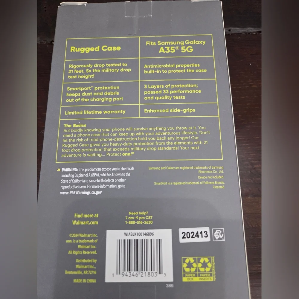 NWT Samsung Galaxy A35 5G Black Rugged Case Never Opened